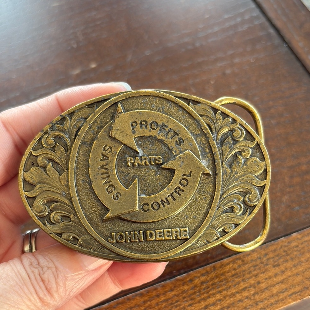 John Deere Belt Buckle 1994 Parts Expo New Orleans Dealer Survey Ltd